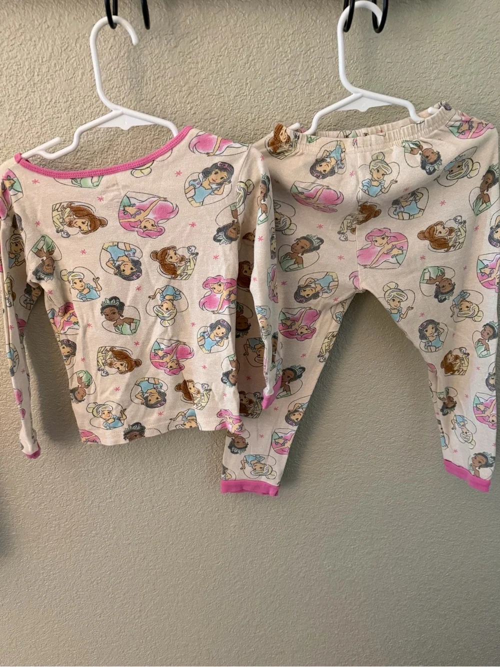 Girls 5T Princess Theme 2 Piece Fitted Pajama Set Bundle Carters & Disney